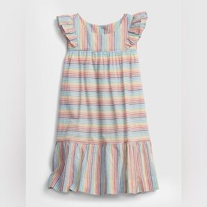 Baby Gap Toddler Girls Rainbow Striped Flutter Sleeve Summer Dress